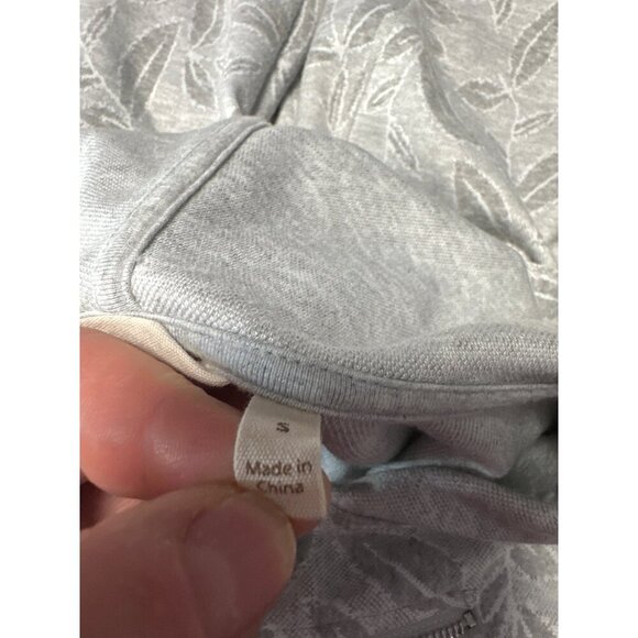 Soft Surroundings Sunday In Estrade Hoodie Jacke Gray Full Zip Knit Leaf Size S - Picture 6 of 8